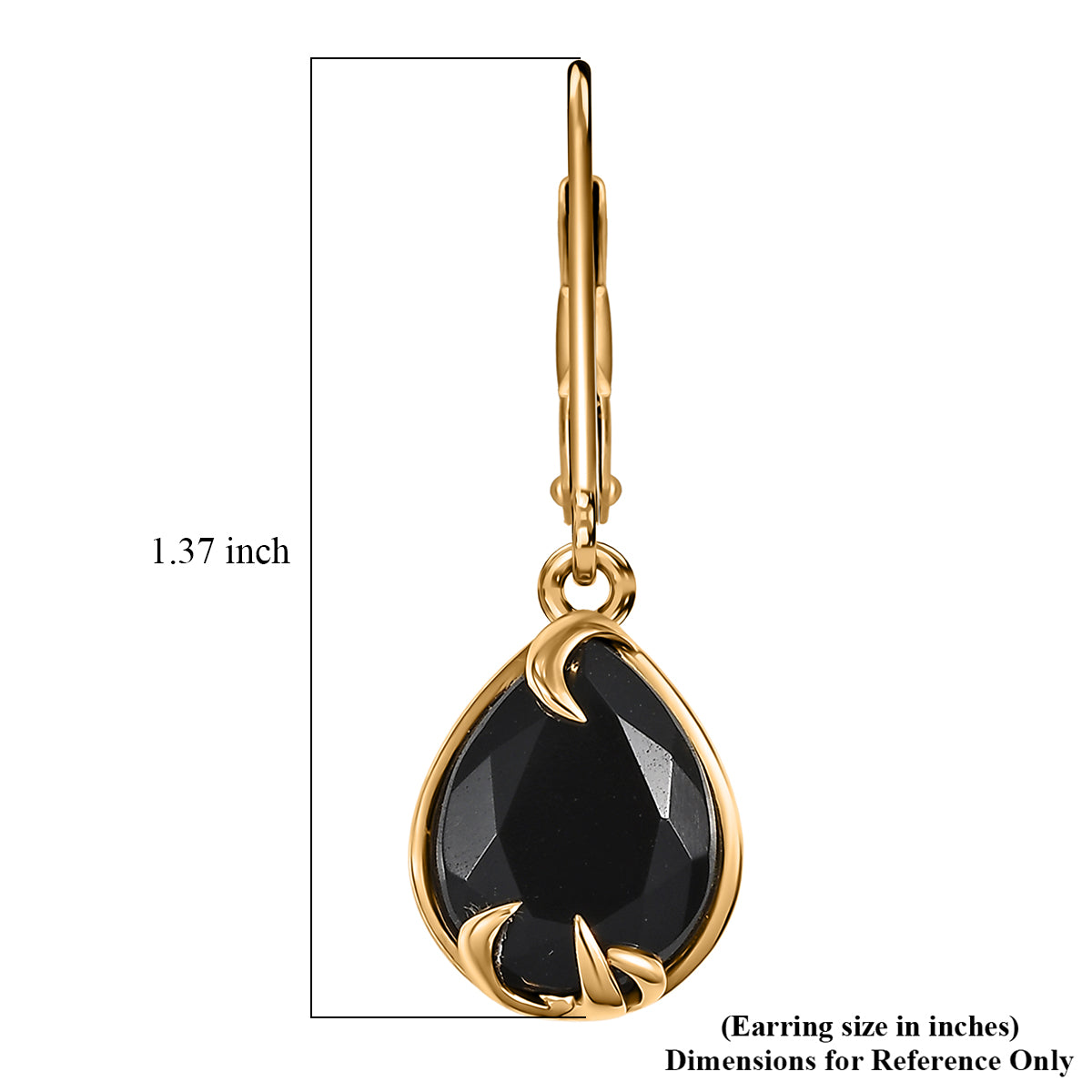 EVER TRUE AA Natürlich Schwarzer Obsidian Ohrringe Nickelfreies Messing ca. 3.66 ct