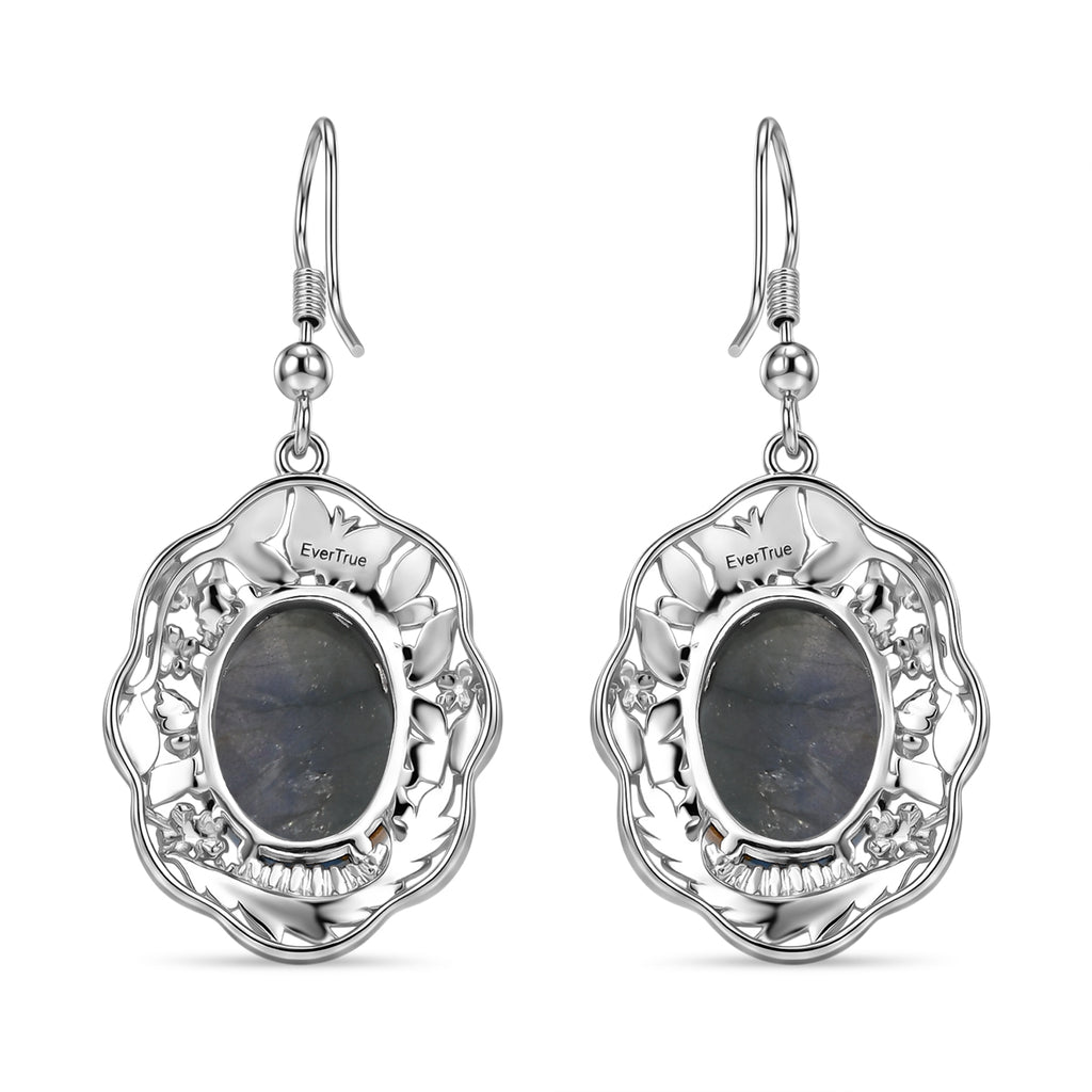 EVER TRUE AAA Labradorit Ohrringe, Edelstahl Fischhaken, Nickelfreies Messing ca. 13.00 ct