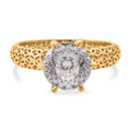 D'Joy Moissanit Ring 925 Silber 750 Gelbgold Vermeil (Größe 17.00) ca. 2,23 ct
