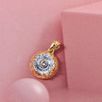 D'Joy Moissanit Anhänger 925 Silber 750 Gelbgold Vermeil ca. 2.23 ct