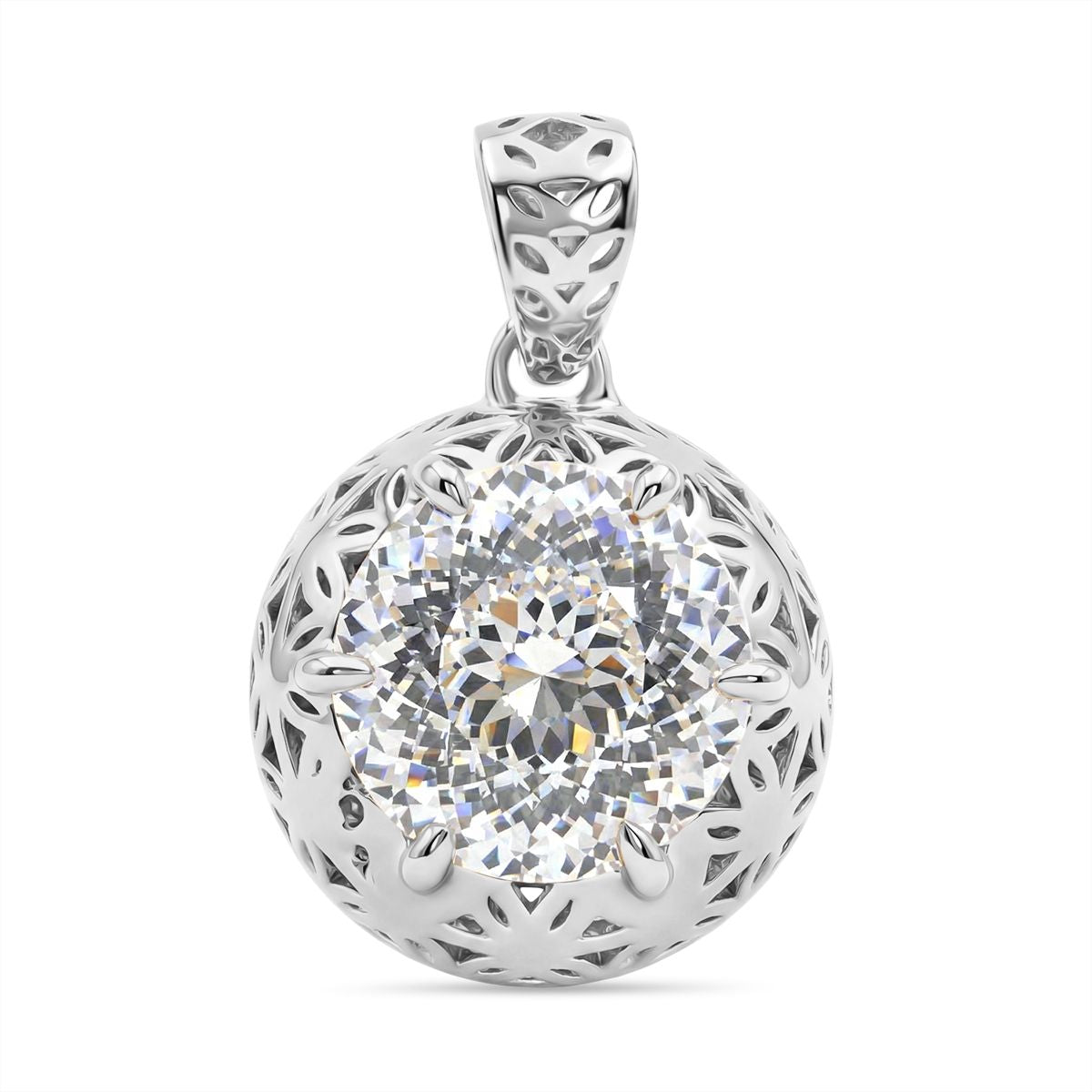 D'Joy Moissanit Anhänger 925 Silber rhodiniert ca. 2.23 ct
