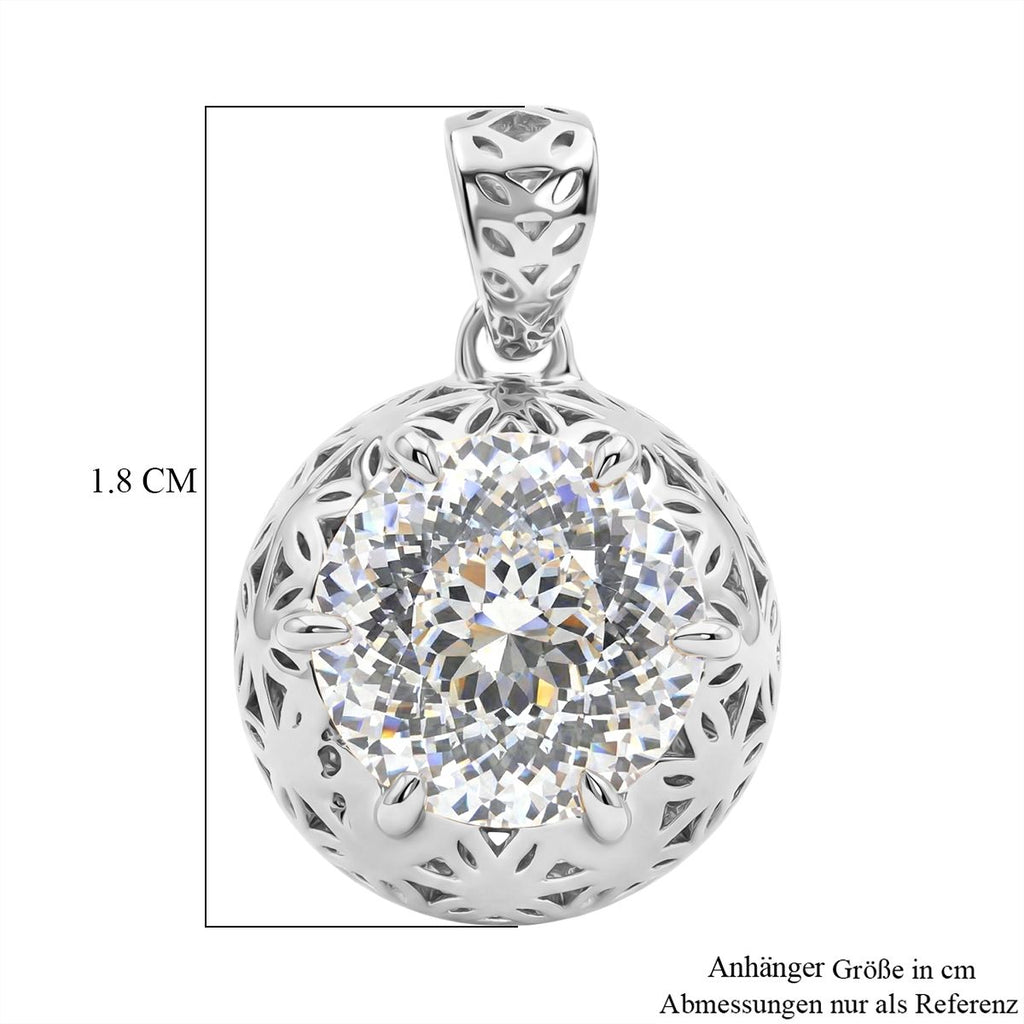 D'Joy Moissanit Anhänger 925 Silber rhodiniert ca. 2.23 ct