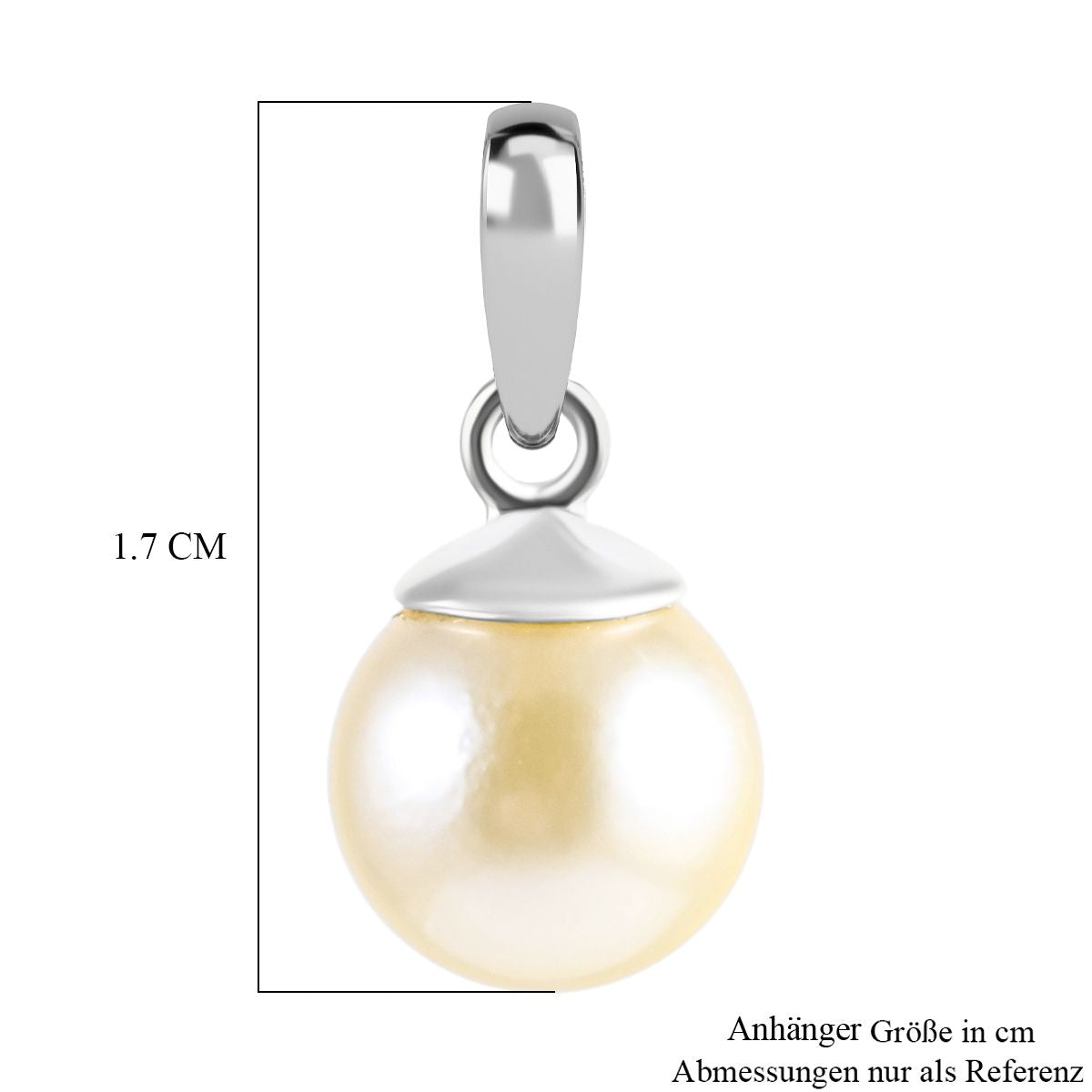AAA Weiße Südsee Perle (8-9 mm) Anhänger 925 Silber