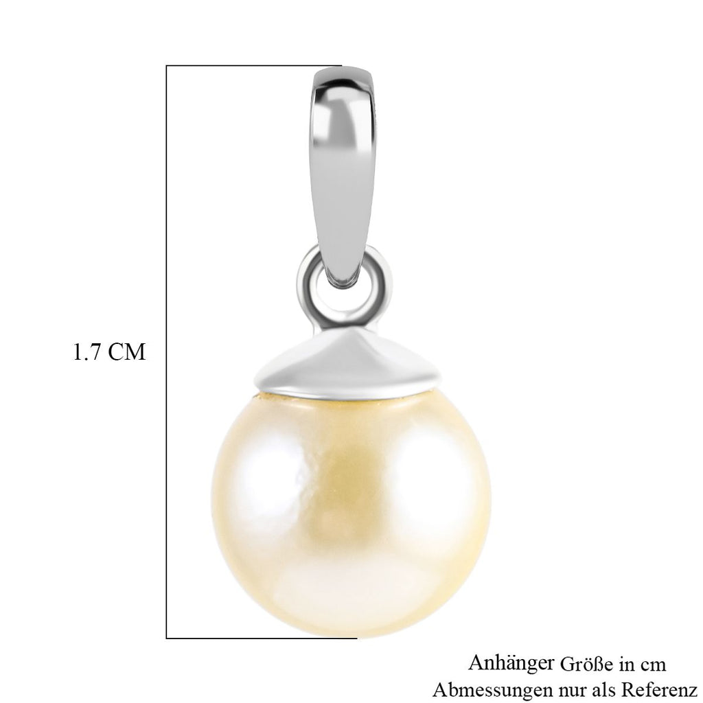 AAA Weiße Südsee Perle (8-9 mm) Anhänger 925 Silber