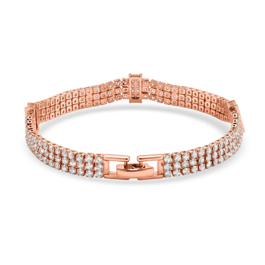 Weißer Zirkonia Armband ca. 19 cm Nickelfreies Messing 10.00 ct
