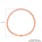 Weißer Zirkonia Armband ca. 19 cm Nickelfreies Messing rosévergoldet