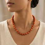 D'Joy Burmesischer Rote Jadeit Jade graviert Halskette ca. 50 cm 925 Silber vergoldet ca. 330.00 ct
