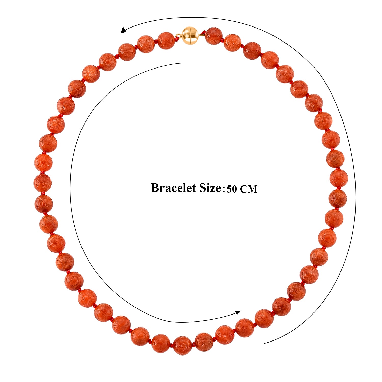 D'Joy Burmesischer Rote Jadeit Jade graviert Halskette ca. 50 cm 925 Silber vergoldet ca. 330.00 ct