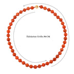 D'Joy Burmesischer Rote Jadeit Jade graviert Halskette ca. 50 cm 925 Silber vergoldet ca. 330.00 ct