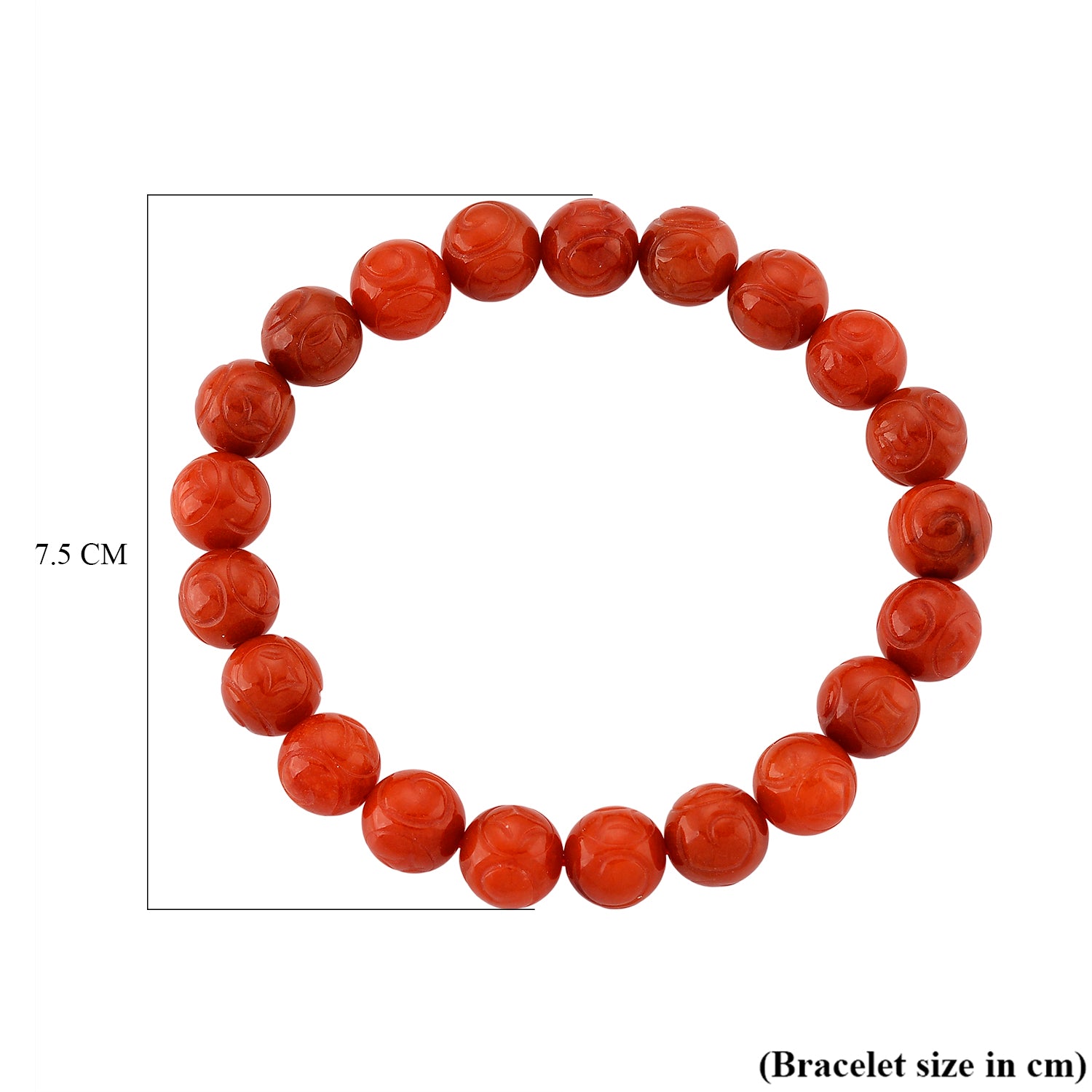 Rote Jade Armband Flexibles (ca. 18-19 cm) ca. 150,00 ct.
