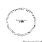 Weißer Zirkonia Armband ca. 19 cm Nickelfreies Messing