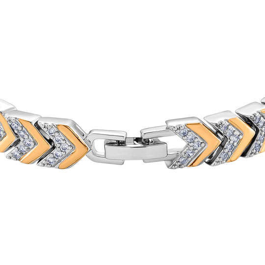 Weißer Zirkonia Armband ca. 19 cm Nickelfreies Messing 6.00 ct