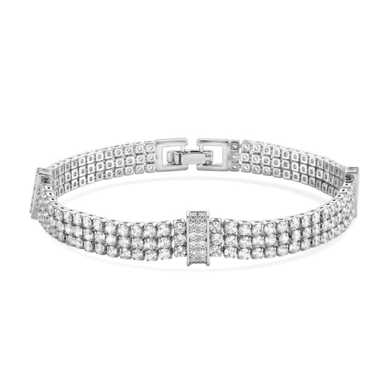 Weißer Zirkonia Armband ca. 19 cm Nickelfreies Messing 10.00 ct