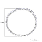 Designer inspiriert - Weißer Zirkonia Herz-Armband ca. 19 cm Nickelfreies Messing