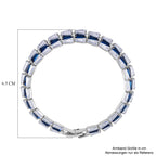 Weißer Zirkonia, Blaues Glas Armband ca. 19 cm Nickelfreies Messing