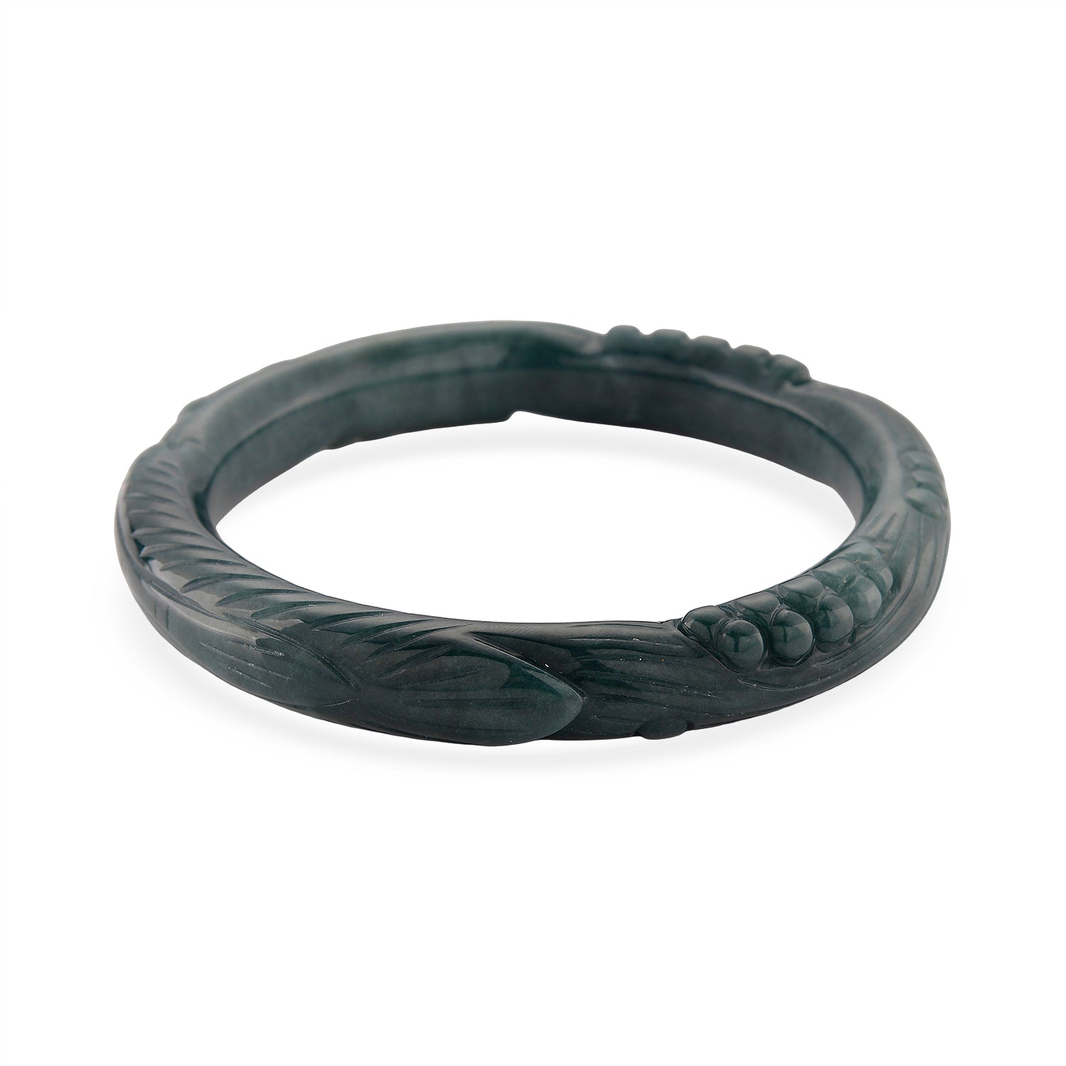 Jadeit Armreif 20 cm ca. 330,00 ct.