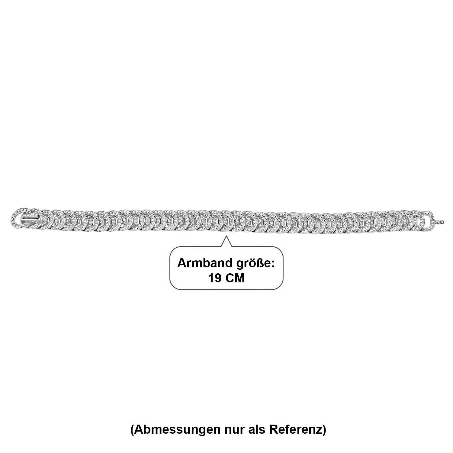 EVER TRUE Weißer Diamant Armband ca. 19 cm Nickelfreies Messing (10-15 Werktage Lieferzeit)