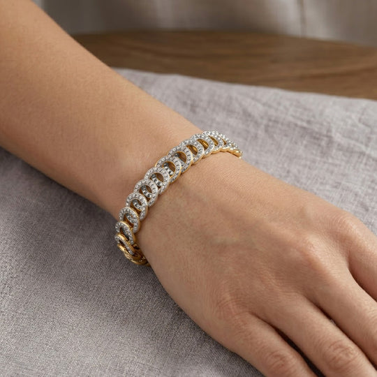 EVER TRUE Weißer Diamant Armband ca. 19 cm Nickelfreies Messing (10-15 Werktage Lieferzeit)