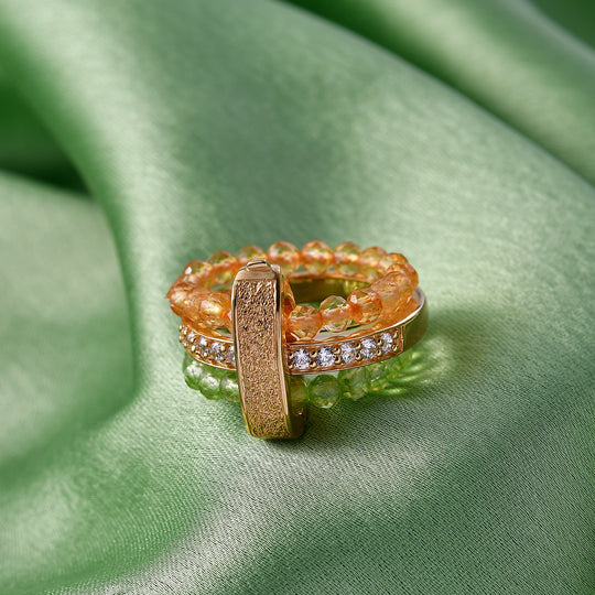 EVER TRUE Citrin, Peridot Ring Nickelfreies Messing (Größe 19.00)