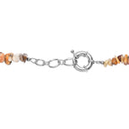 EVER TRUE Verrückter Spitze-Achat, Serpentin Halskette ca. 45 cm Nickelfreies Messing Platiniert ca. 310.00 ct