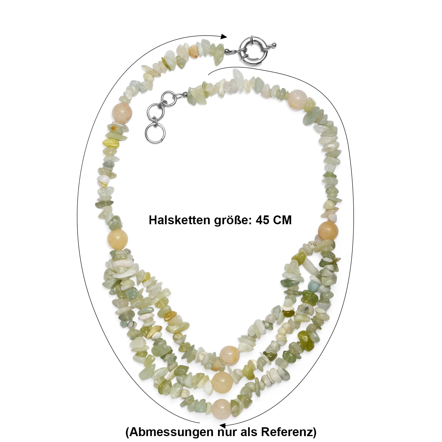 EVER TRUE Serpentin Halskette ca. 45 cm Nickelfreies Messing Platiniert ca. 330.00 ct