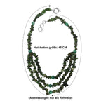 EVER TRUE Nephrit, Grüner Aventurin Halskette ca. 45 cm Nickelfreies Messing Platiniert ca. 394.00 ct