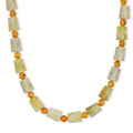 EVER TRUE Harmonie-Serpentin, Bernstein Halskette ca. 45 cm + 5 cm Extender, 316L Edelstahl