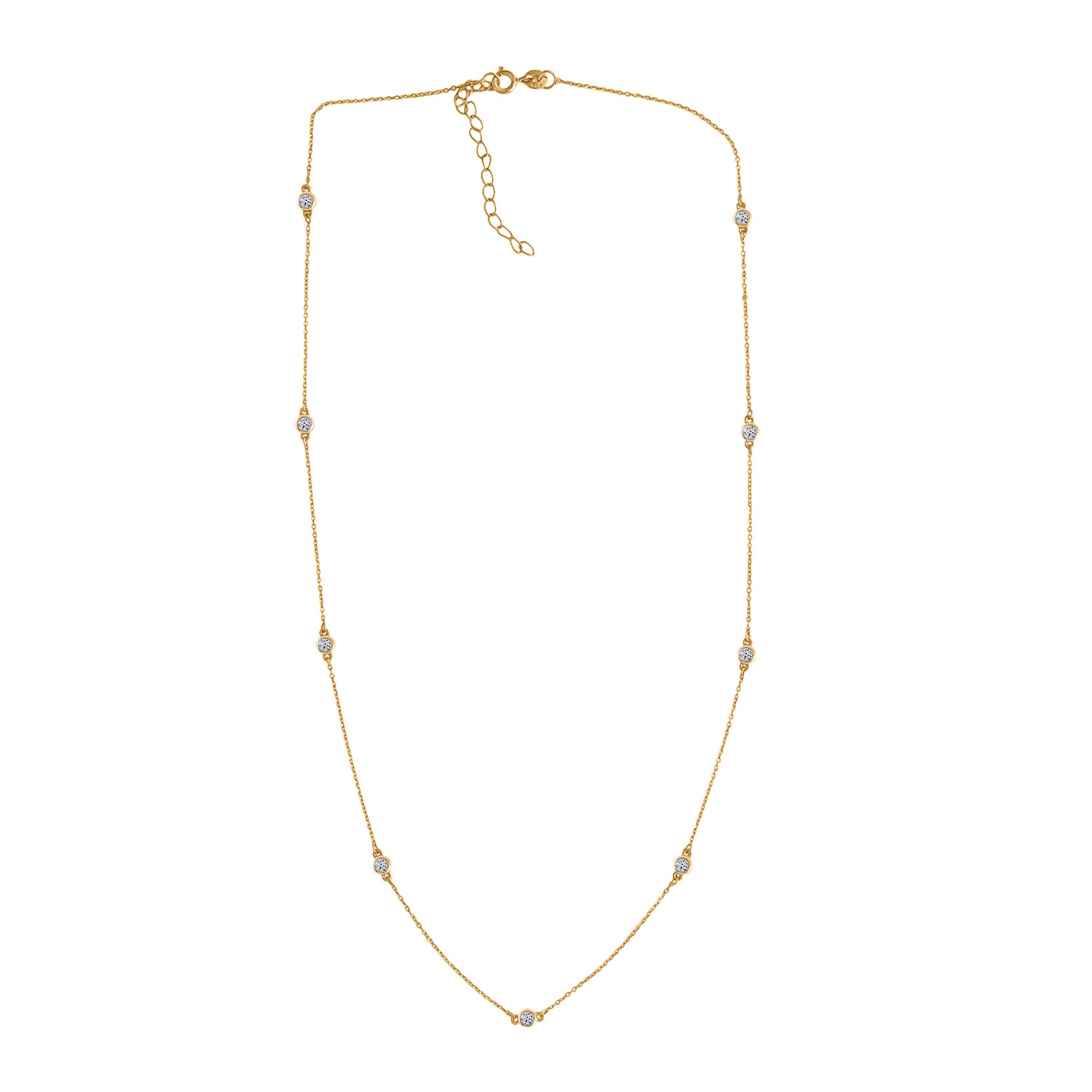 LUXURIANT DIAMOND - Lab Grown Diamant SI-GH Halskette ca. 50 cm 925 Silber 750 Gelbgold vermeil ca. 0.50 ct