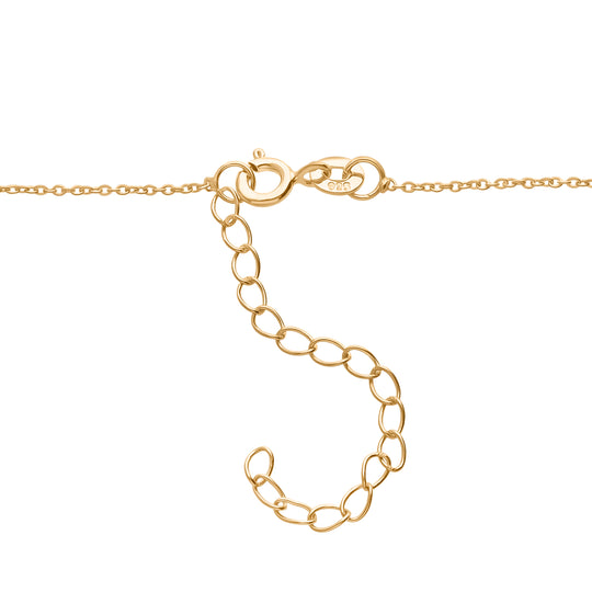 LUXURIANT DIAMOND - Lab Grown Diamant SI-GH Halskette ca. 50 cm 925 Silber 750 Gelbgold vermeil ca. 0.50 ct