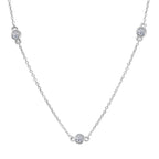 LUXURIANT DIAMOND - Lab Grown Diamant SI-GH Halskette ca. 50 cm 925 Silber Rhodiniert (10-15 Werktage Lieferzeit) ca. 0.50 ct
