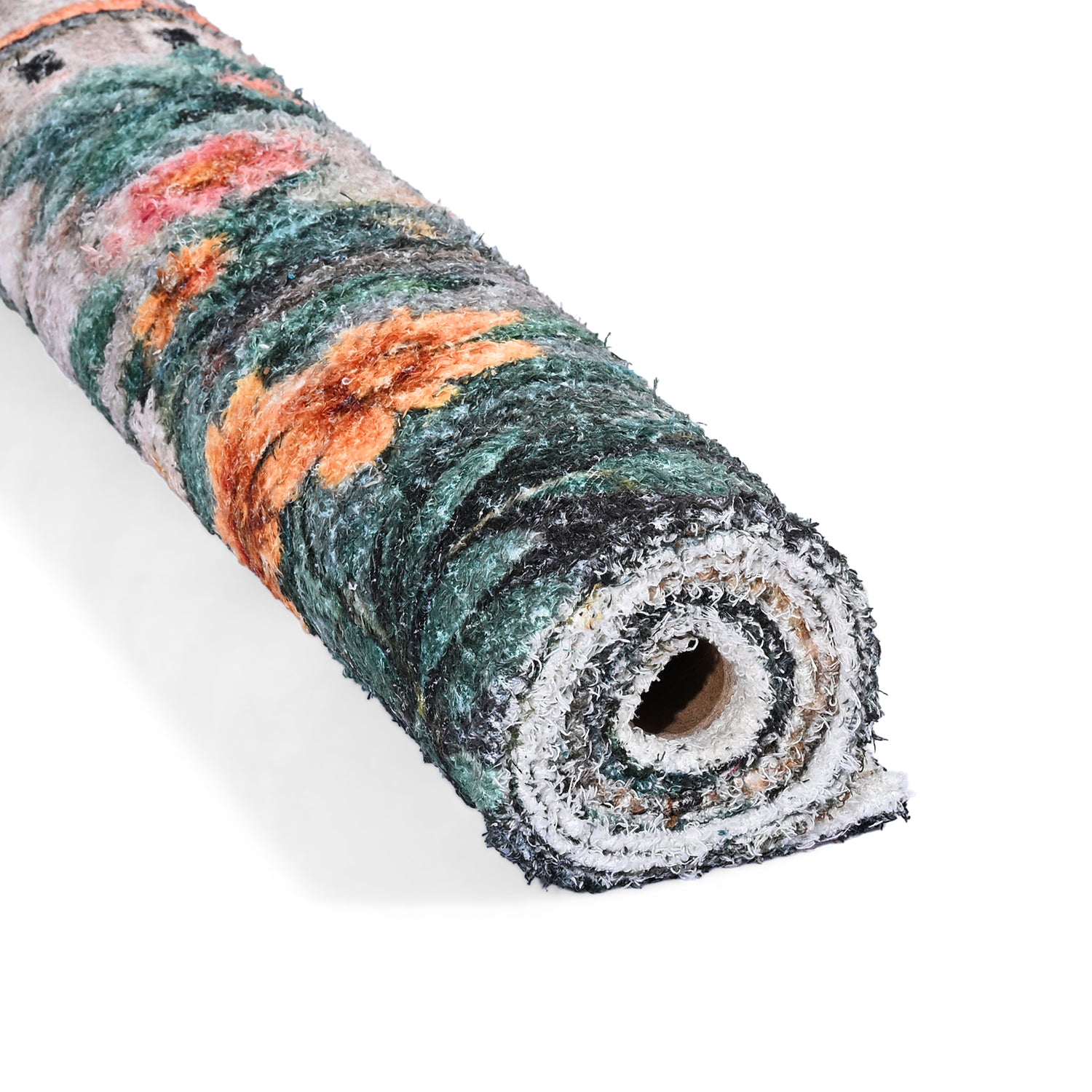 Digital bedruckter Teppich mit Blumen- und Landschaftsmuster, Baumwoll-Polyester-Mischgewebe, rutschhemmende Rückseite, 120x180cm, Mehrfarbig