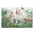 Digital Tree printed rubbed cotton polyester rug with anti skid backing Size-120x180 cms Color- Multi