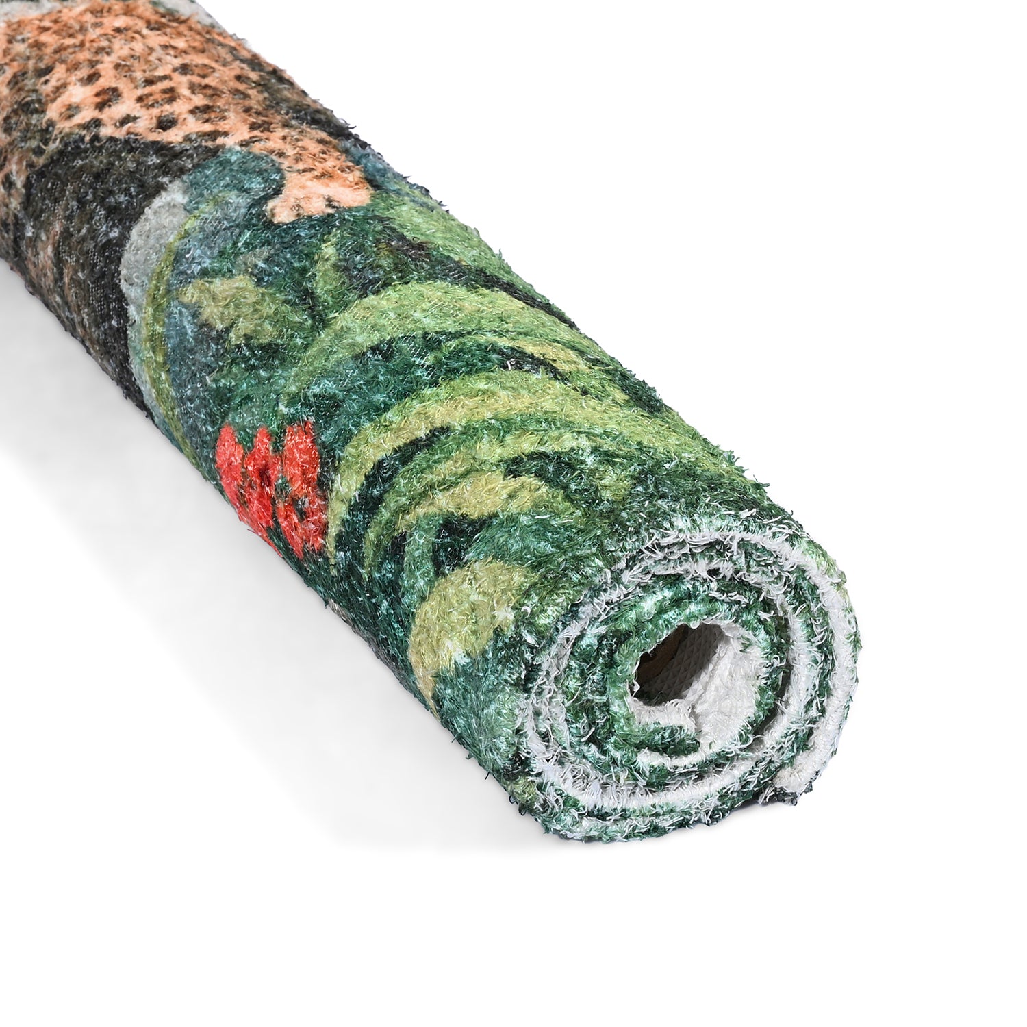 Digital bedruckter Teppich mit Waldmotiv, Baumwoll-Polyester-Mischgewebe, rutschhemmende Rückseite, 120x180 cm, Mehrfabig