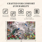 Digital Animal printed rubbed cotton polyester rug with anti skid backing Size-120x180 cms Color-Multi