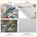 Digital Animal printed rubbed cotton polyester rug with anti skid backing Size-120x180 cms Color-Multi
