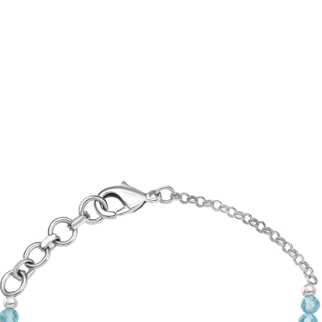EVER TRUE AA Blauer Mojave Türkis, Apatit Armband ca. 19 cm Nickelfreies Messing ca. 20.50 ct