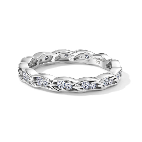 LUXURIANT DIAMOND - Lab Grown Diamant SI-GH SGL zertifiziert Ring 925 Silber rhodiniert (Größe 20.00) ca. 0.50 ct