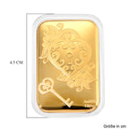 EXKLUSIVES GESCHENK - 999er Goldfolie mit Herzschloss und Schlüssel 10mg