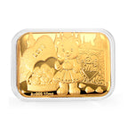 EXKLUSIVES GESCHENK - 999er Goldfolie, bär mit rosen, 10mg