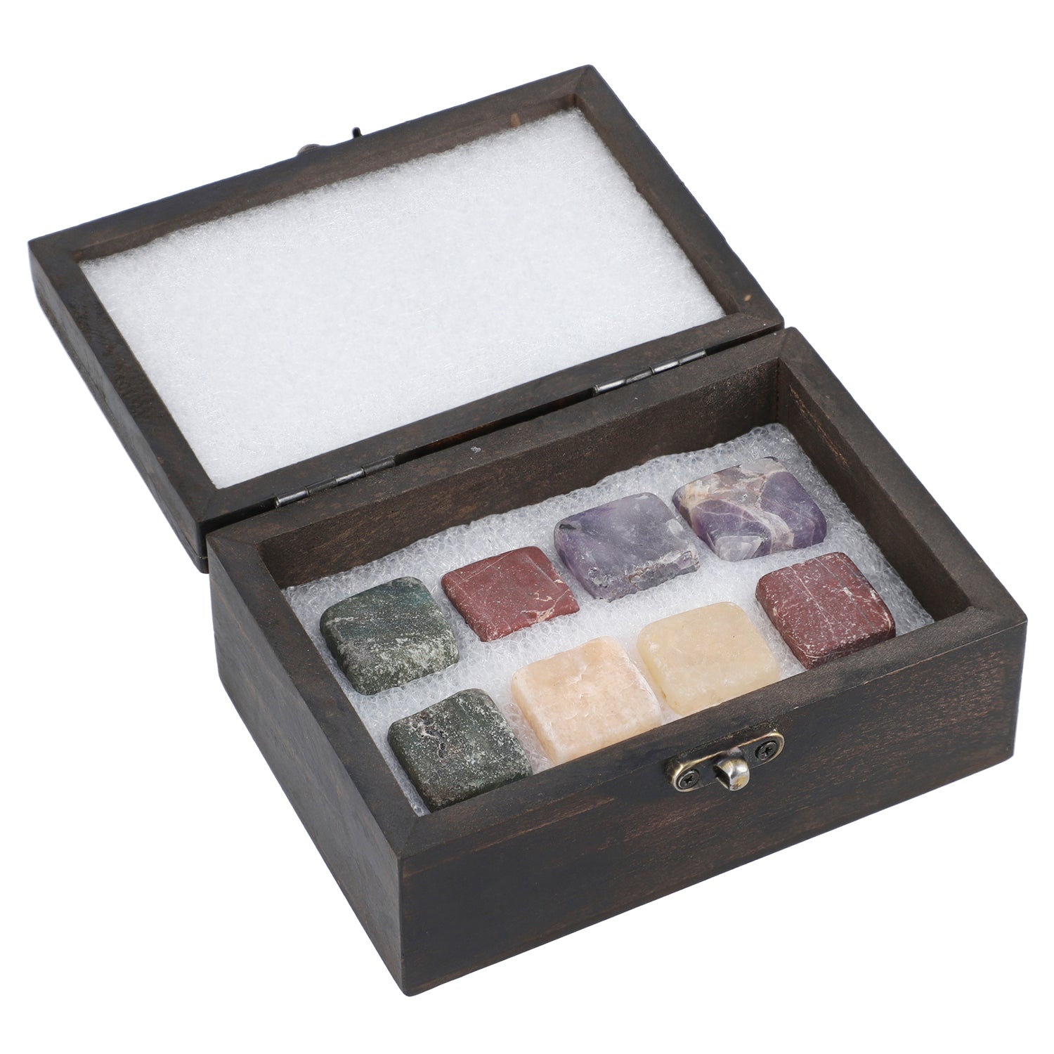 8er-Set, Premium wiederverwendbare Eiswürfel/Whisky-Steine in hochwertiger Holzbox, geschmacksneutral