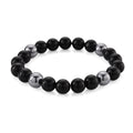Terahertz, Schwarzer Obsidian Armband Flexibles (ca. 18 cm) ca. 125.00 ct