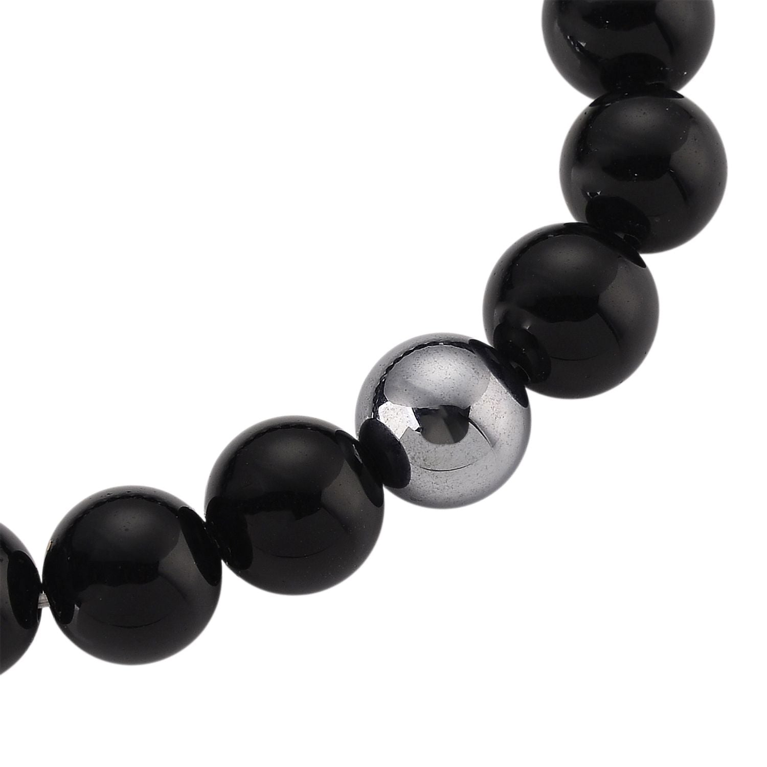 Terahertz, Schwarzer Obsidian Armband Flexibles (ca. 18 cm) ca. 125.00 ct