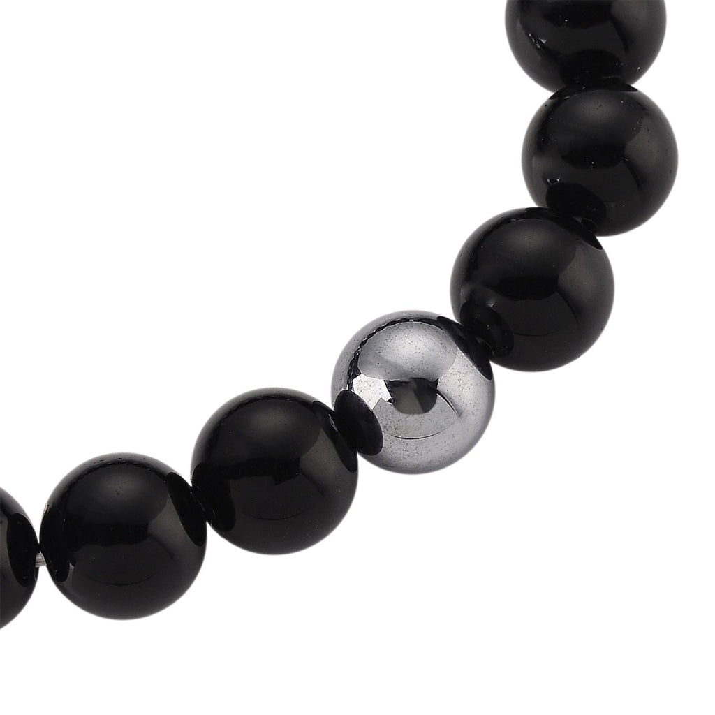 Terahertz, Schwarzer Obsidian Armband Flexibles (ca. 18 cm) ca. 125.00 ct