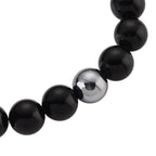 Terahertz, Schwarzer Obsidian Armband Flexibles (ca. 18 cm) ca. 125.00 ct