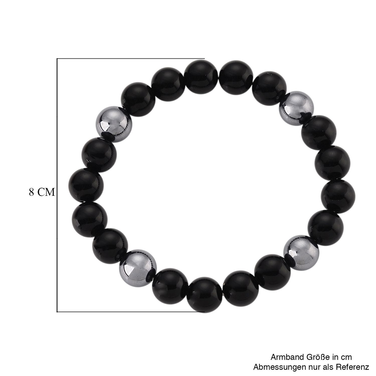 Terahertz, Schwarzer Obsidian Armband Flexibles (ca. 18 cm) ca. 125.00 ct