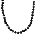 Natürlich Schwarzer Obsidian Halskette ca. 50 cm 316L Edelstahl ca. 380.00 ct