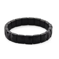 Natürlich Schwarzer Obsidian Armband, flexibel, (ca. 17-18.5 cm) ca. 120.00 ct