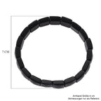 Natürlich Schwarzer Obsidian Armband, flexibel, (ca. 17-18.5 cm) ca. 120.00 ct