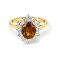 LUXORO AAA Sphen, Lab Grown Diamant Ring 417 Gold (Größe 18.00) ca. 2,96 ct