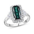 Rhapsody AAAA Indicolite, Weißer Diamant Ring 950 Platin (Größe 17.00) ca. 1,67 ct